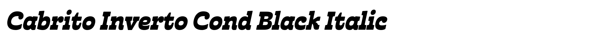 Cabrito Inverto Cond Black Italic image